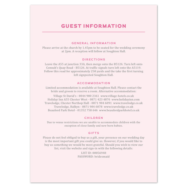 Lucy information card - Project Pretty