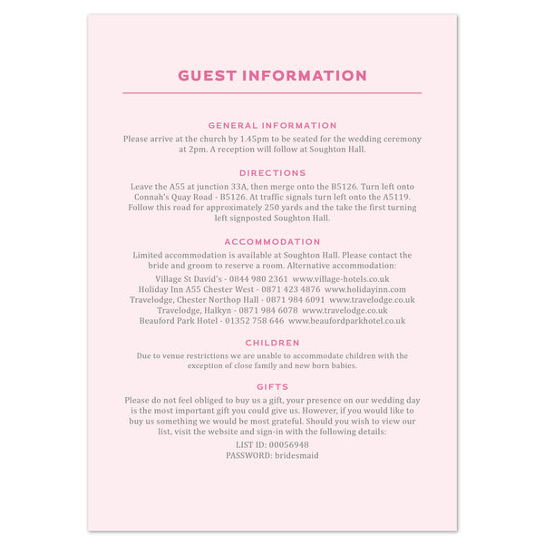 Lucy information card - Project Pretty