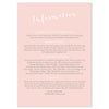 Romance information card - Project Pretty