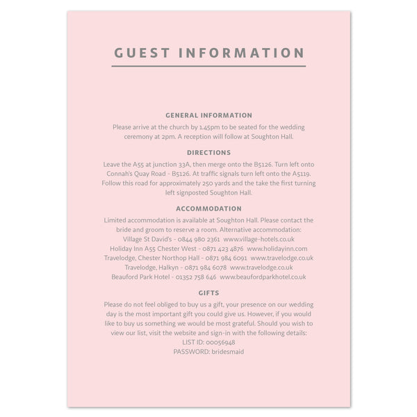 Marble information card - Project Pretty