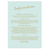 Mint Romance information card - Project Pretty