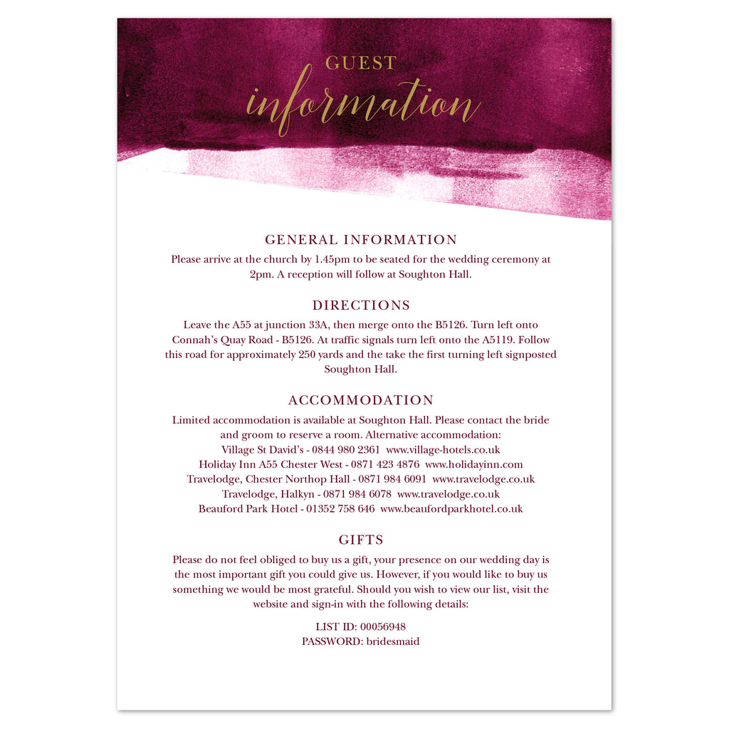 Grace information card - Project Pretty
