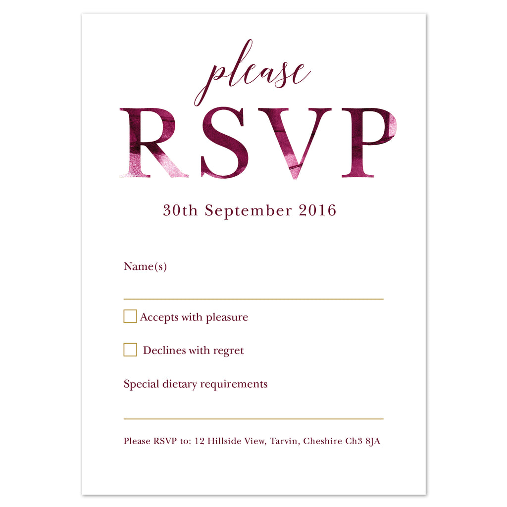 Grace RSVP card - Project Pretty
