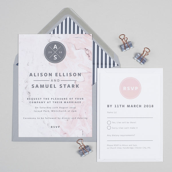 Marble Wedding Invitation - Project Pretty