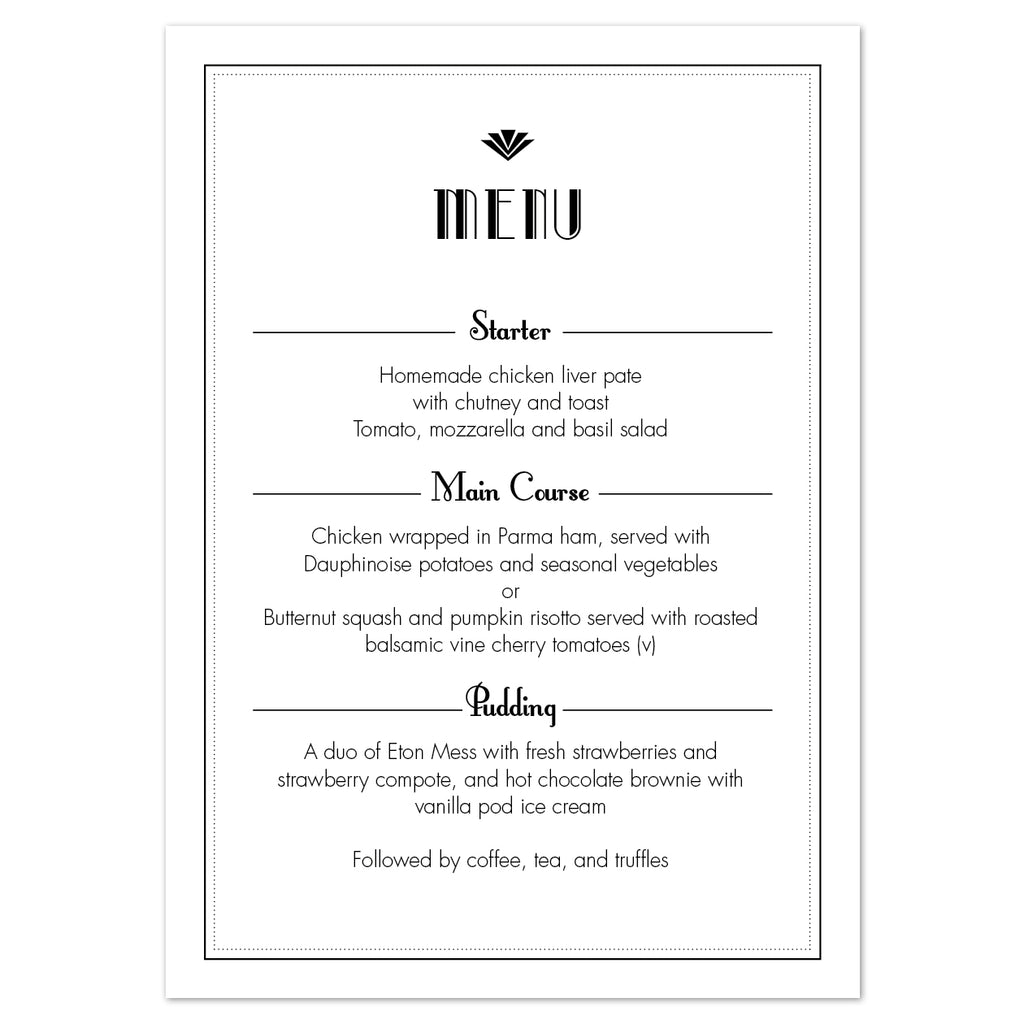 Estelle Menu Cards - Project Pretty