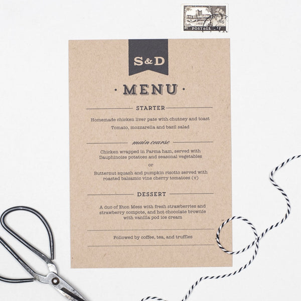 Frankie Vintage Menu Cards - Project Pretty