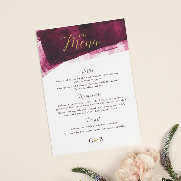 Grace Menu Cards - Project Pretty