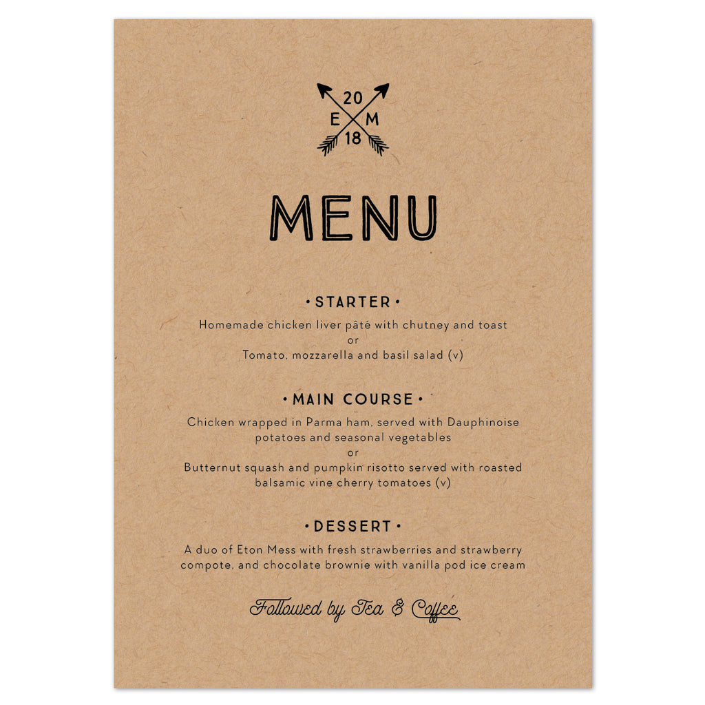 Adventure Menu Cards - Project Pretty