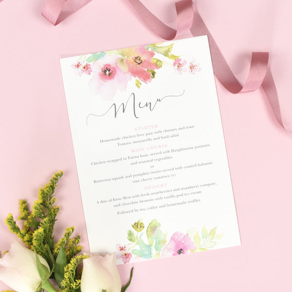 Juliette Menu Cards - Project Pretty