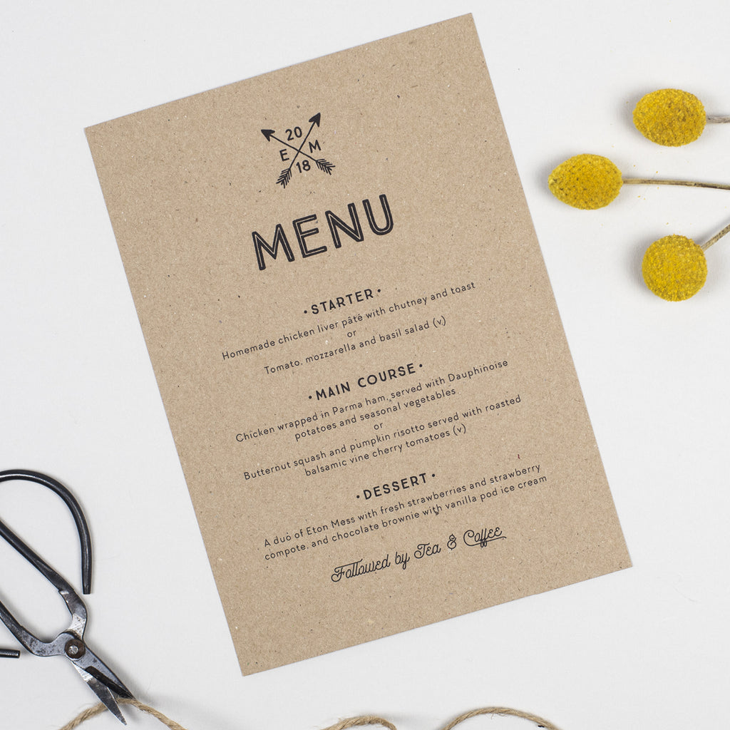 Adventure Menu Cards - Project Pretty