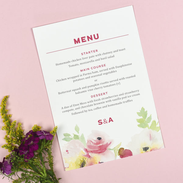Lucy Menu Cards - Project Pretty