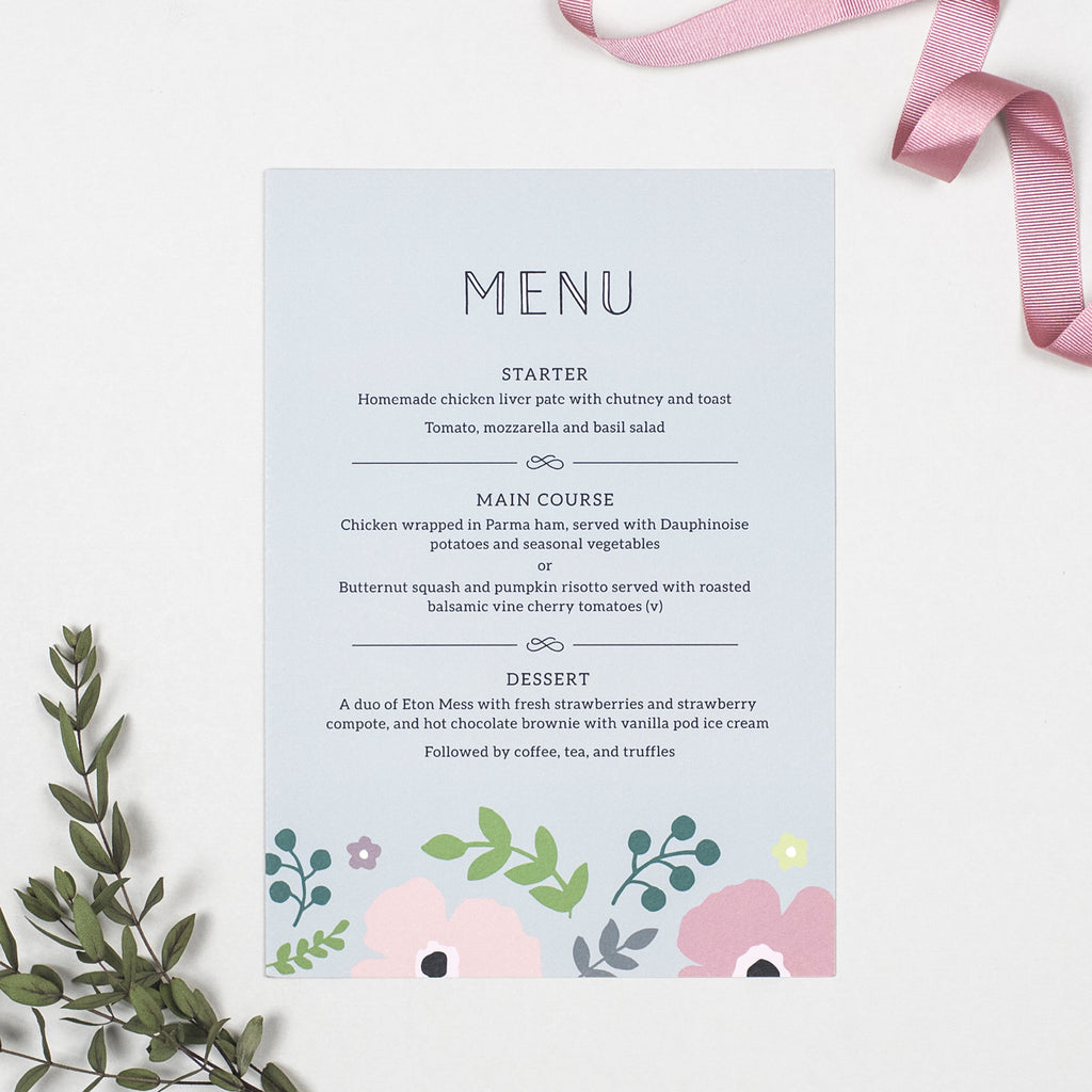 Poppy Menu Cards - Project Pretty