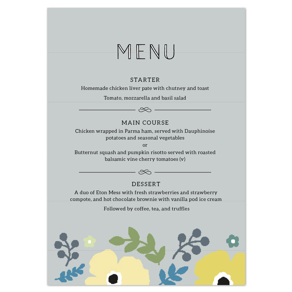 Poppy Menu Cards - Project Pretty