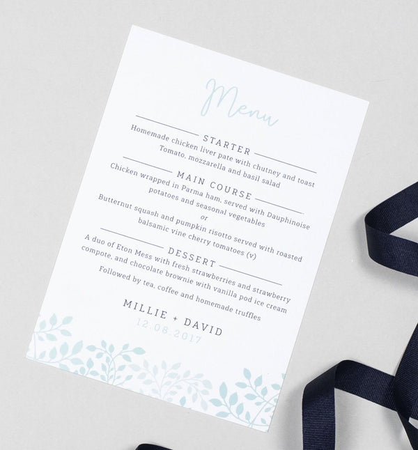 Alice Menu Cards - Project Pretty
