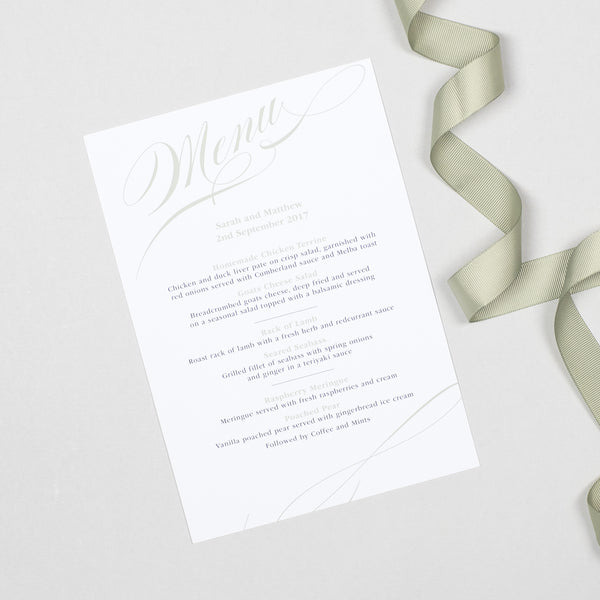 Victoria Menu Cards - Project Pretty