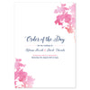 Blossom Wedding Order Of The Day Program Cards - Project Pretty