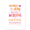 Charlie Wedding Order Of The Day Program Cards - Project Pretty