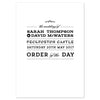Frankie Wedding Order Of The Day Program Cards - Project Pretty