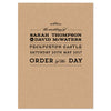 Frankie Wedding Order Of The Day Program Cards - Project Pretty