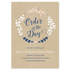 Hannah Wedding Order Of The Day Program Cards - Project Pretty