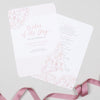 Hydrangea Pink Order Of The Day Program Cards - Project Pretty