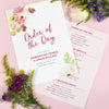 Lucy Wedding Order Of The Day Program Cards - Project Pretty