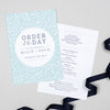 Alice Wedding Order Of The Day Program Cards - Project Pretty