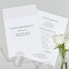 Millie Wedding Order Of The Day Program Cards - Project Pretty