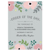 Poppy Wedding Order Of The Day Program Cards - Project Pretty