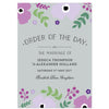 Poppy Wedding Order Of The Day Program Cards - Project Pretty