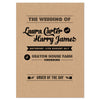 Retro Vintage Kraft Wedding Order Of The Day Program Cards - Project Pretty