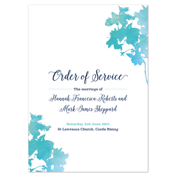 Blossom Order of Service booklets - Project Pretty