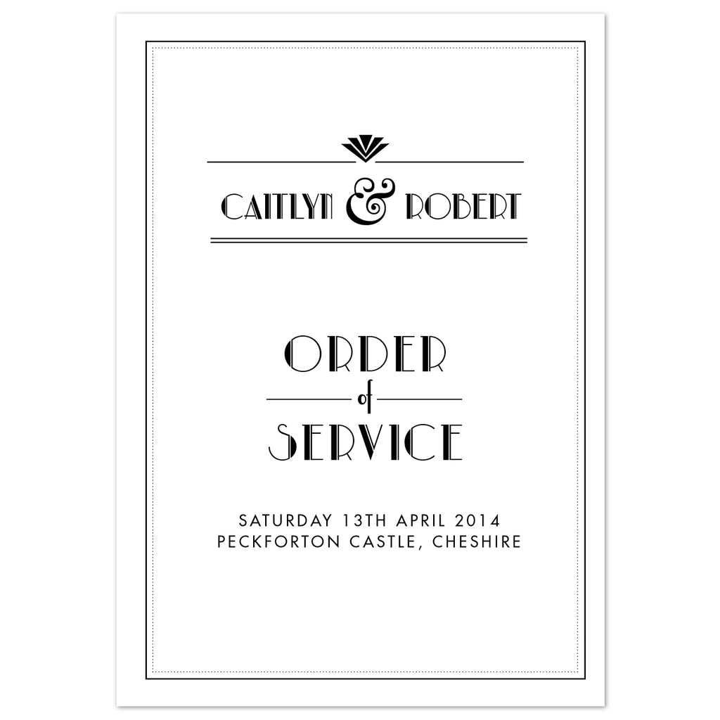 Estelle Order of Service booklets - Project Pretty