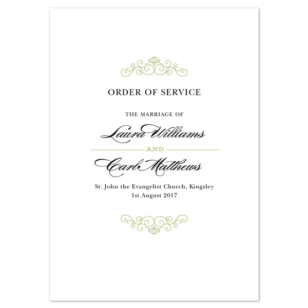 Eva Order of Service booklets - Project Pretty