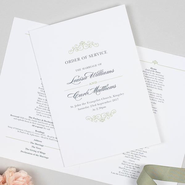 Eva Order of Service booklets - Project Pretty