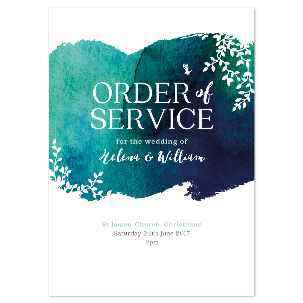Helena Order of Service booklets - Project Pretty