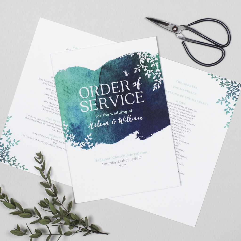 Helena Order of Service booklets - Project Pretty