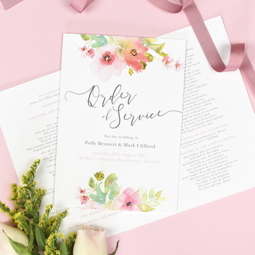 Juliette Order of Service booklets - Project Pretty