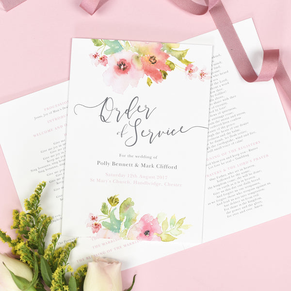 Juliette Order of Service booklets - Project Pretty