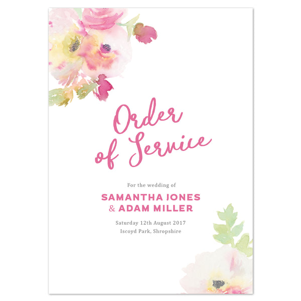 Lucy Order of Service booklets - Project Pretty