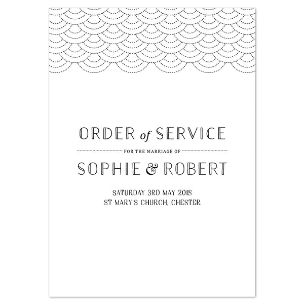 Millie Order of Service booklets - Project Pretty