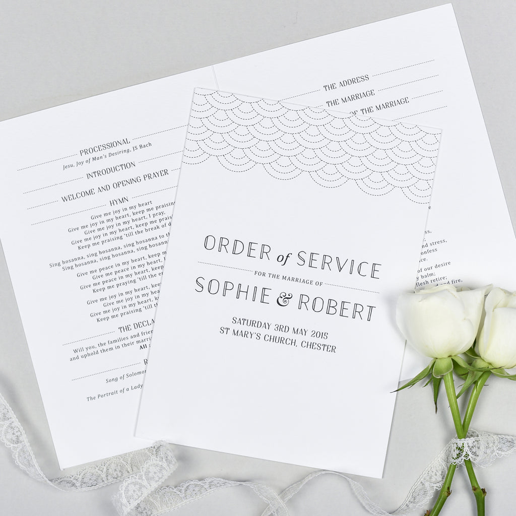 Millie Order of Service booklets - Project Pretty