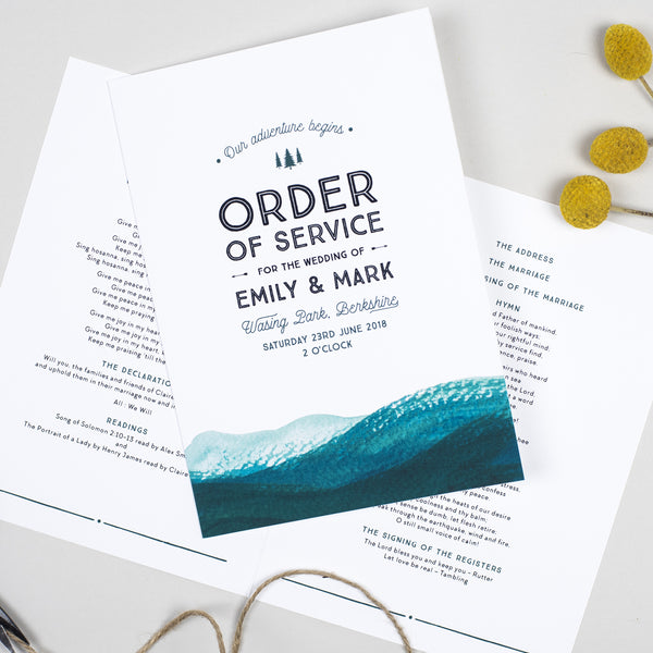 Adventure Order of Service booklets - Project Pretty