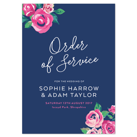 Adela Order of Service booklets - Project Pretty