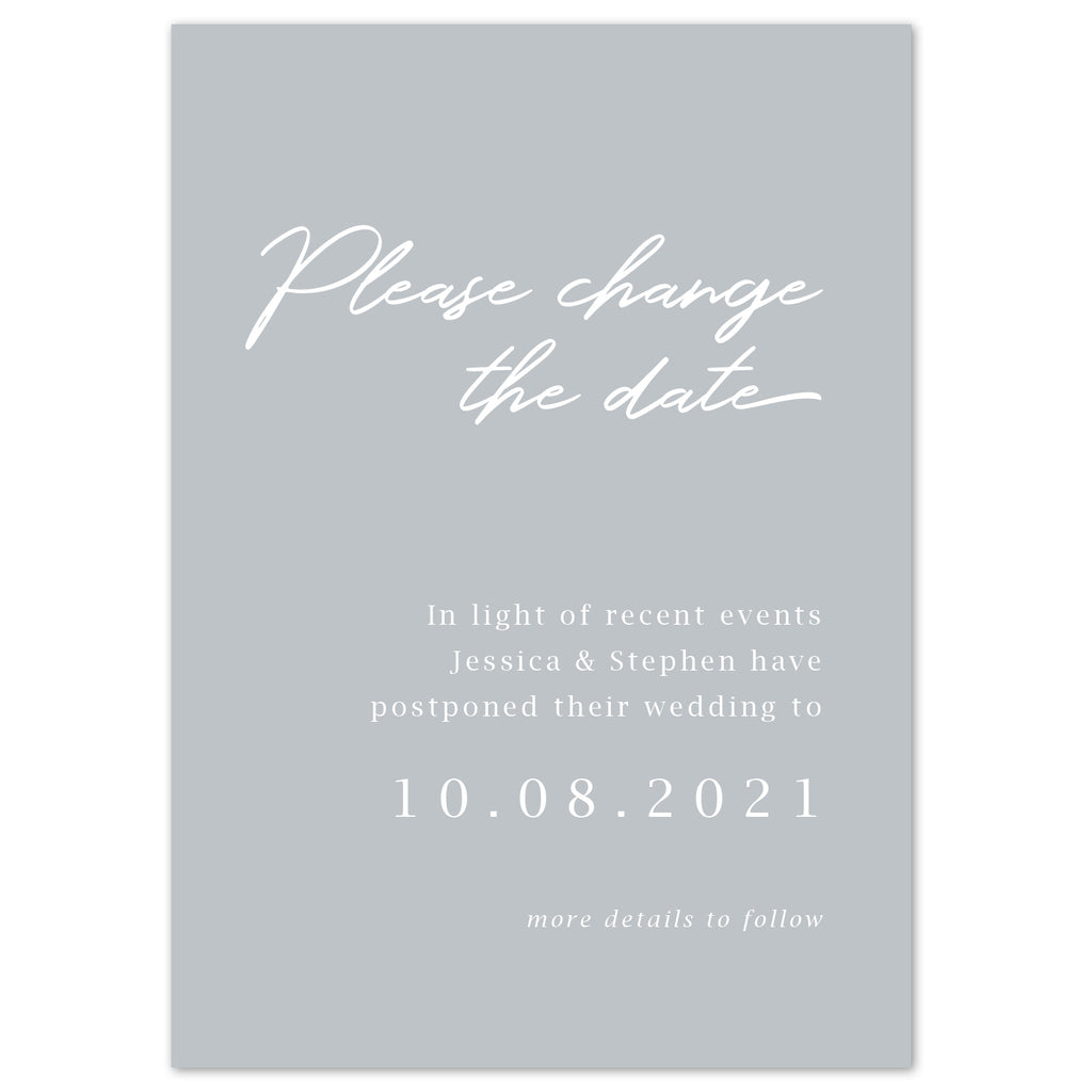 Minimal wedding Change The Date - Project Pretty