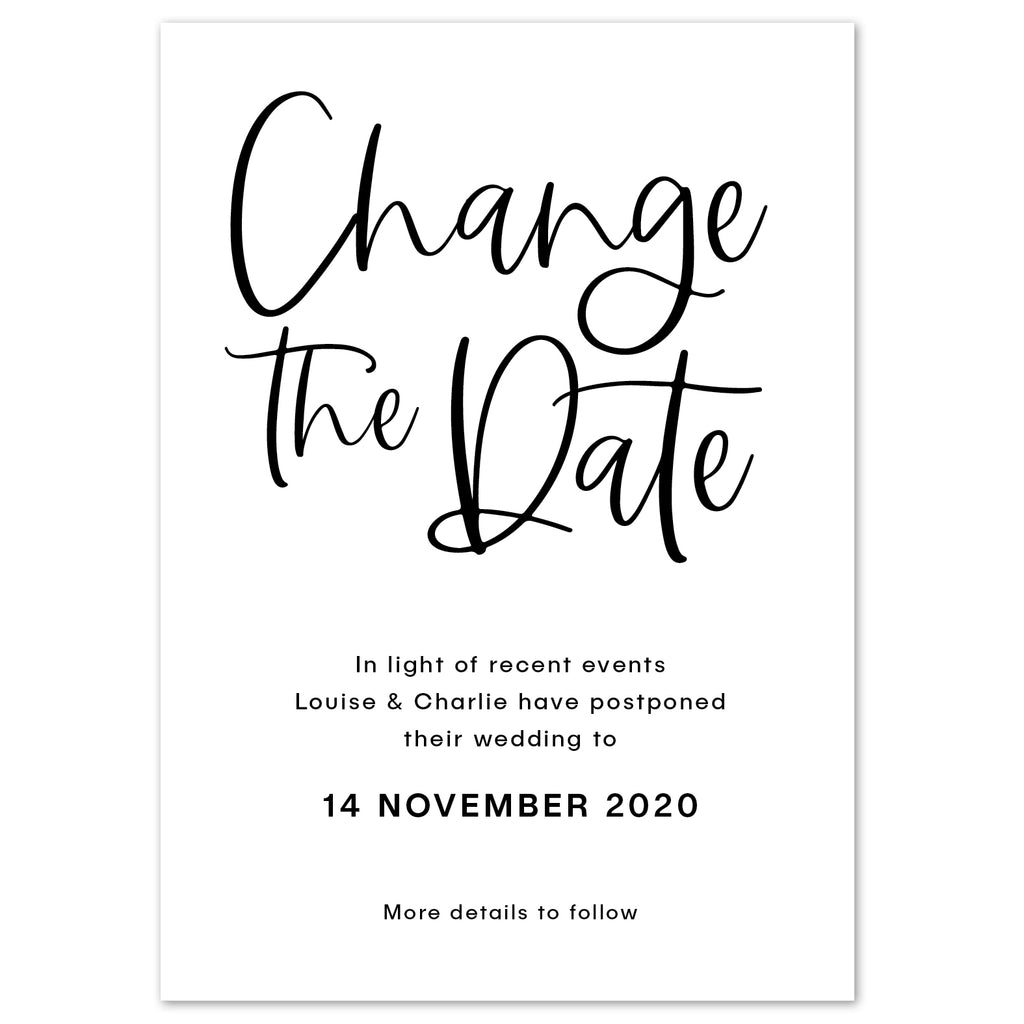 Modern script Change The Date - Project Pretty
